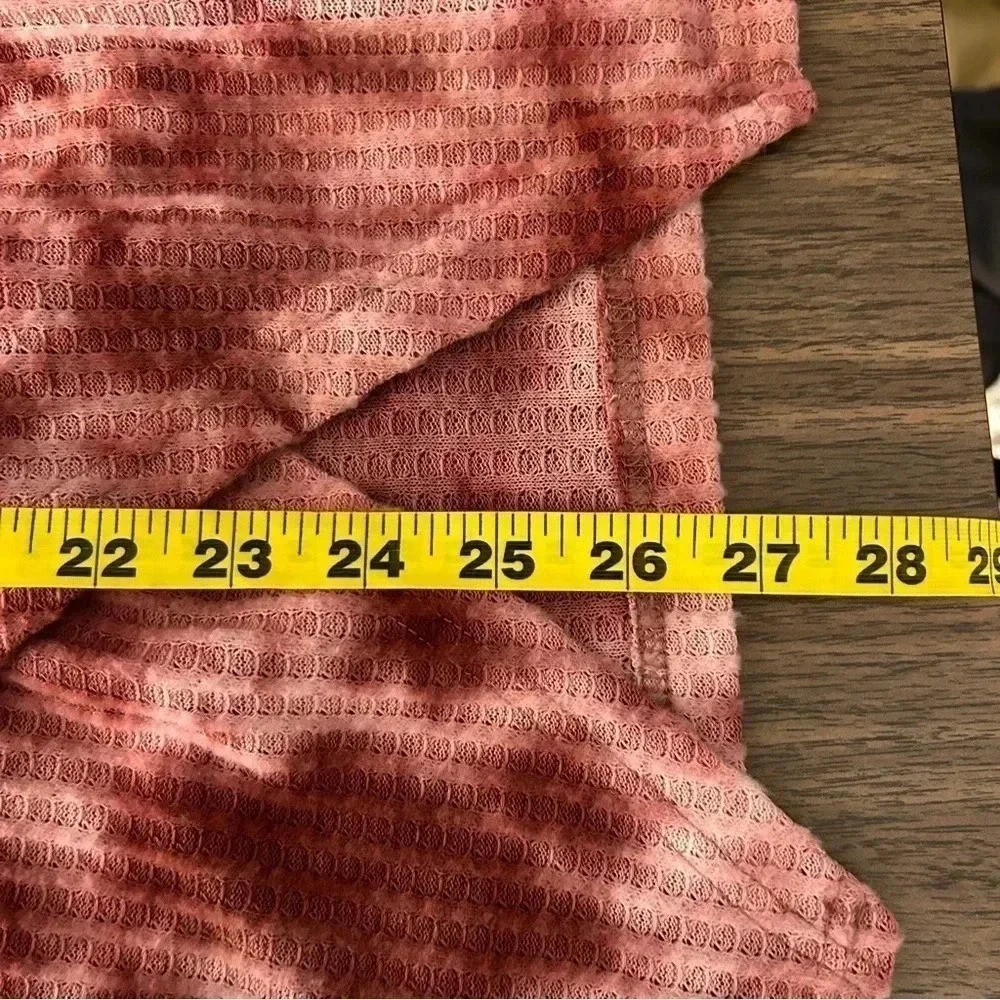 Warehouse One Boho Tie-Dye Open Front Cardigan XS Rust Watercolor Tunic ❤️ - Picture 9 of 10
